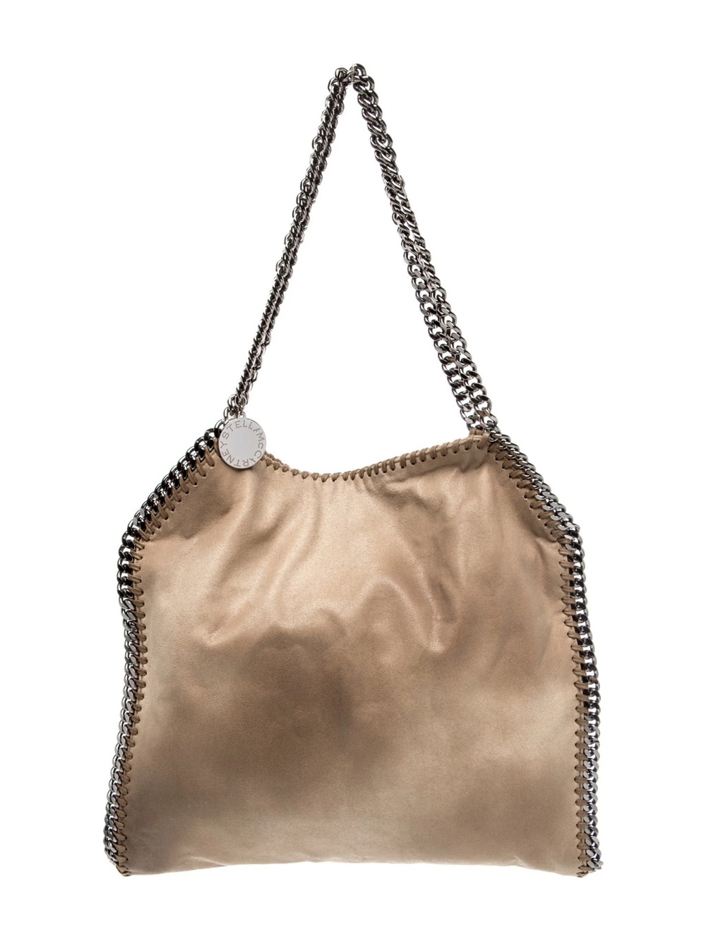 Stella McCartney Large Falabella Ombre Beige Faux Leather Bag w Chain Link *READ